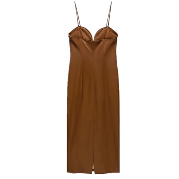 ZARA FAUX LEATHER DRESS - Picture 11 of 13